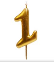 VELA CUMPLEAÑOS COMIC ORO Nº1 DEKORA (12) REF. 345421