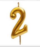 VELA CUMPLEAÑOS COMIC ORO Nº2 DEKORA (12) REF. 345422