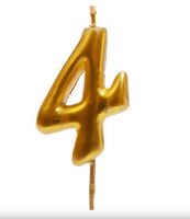 VELA CUMPLEAÑOS COMIC ORO Nº4 DEKORA (12) REF. 345424